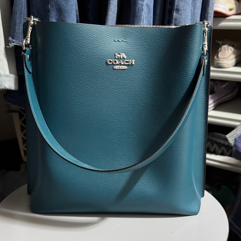 Coach Blue Leather Shoulder Bag